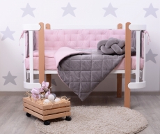 Дитячий постільний комплект Veres Velour Taupe-rose 5 одиниць